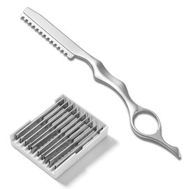 11 Pcs Hair Cutting Razors, Stainless Steel Feather Styling Razor