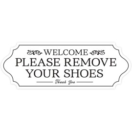 NoBrand Welcome Please Remove Your Shoes Sign, Self-Adhesive Wear-Resistant Please Take