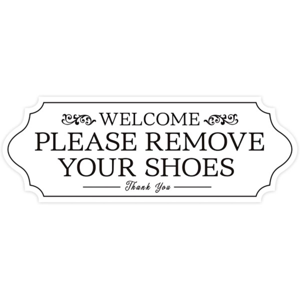 NoBrand Welcome Please Remove Your Shoes Sign, Self-Adhesive Wear-Resistant Please