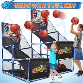 OCHIDO Arcade Basketball Game Set with 4 Ball,for Kids 3 4 5 6 7 8 9 10 +Years Old Boys,Kids Indoor/Outdoor Sport Play,Ideal Gift Age 3-5,6-8,8-10