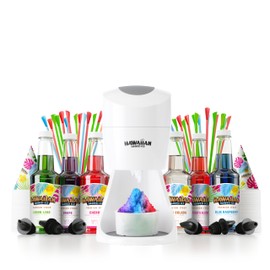 Hawaiian Shaved Ice S900A Made in USA Professional Fluffy Ice & Snow Cone Machine for Home Use - Complete Party Kit with Flavor Syrups