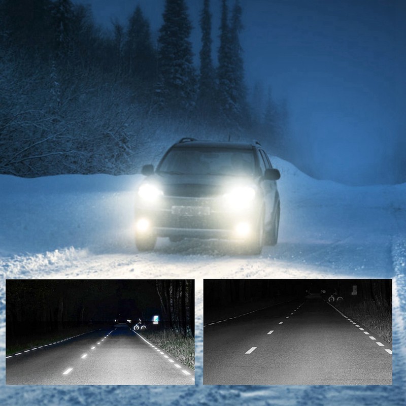 2pcs Vehicle X7‑COB 6500K H7 LED Headlight High Front Light