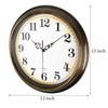 Yoiolclc Wall Clock Battery Operated Silent Non-Ticking Vintage Wall Clocks
