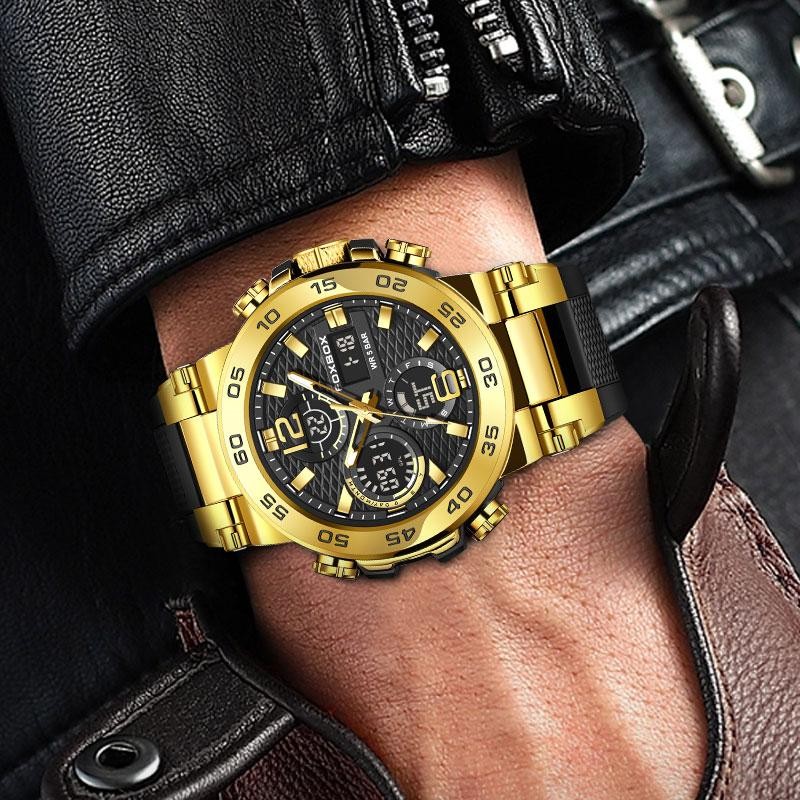 LIGE FOXBOX Men's Fashion Sport Watch with Waterproof Calendar Springtok