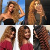 Extensiones de cabello humano ondulado profundo de color castaño oscuro,