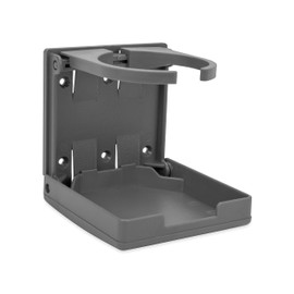 Camco Camper/RV Drink Holder - Features Adjustable Space-Saving Design & Holds Almost Any Size Mug, Cup, Bottle or Can - Extra Cup Holder for Cars, Trucks, RVs, Vans, Boats, and More - Gray (44041)
