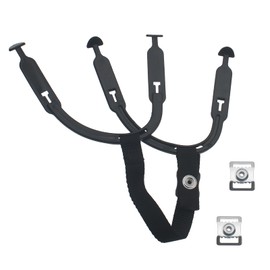 FDXGYH Hockey Helmet Chin Strap Replacment with 2 Stainless Steel Jaw Buckle Hockey Ear Sling Rubber Loops for Ice Hockey Helmet Hockey Chin Adjustable Strap Repair Kit Black