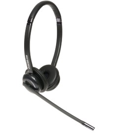 OvisLink Wireless Headset Compatible with Mitel Phone 6873, 6930, 6940 and Computers | Speakers on User’s Both Ears | Answer Call Away from Your Phone | Lighweight