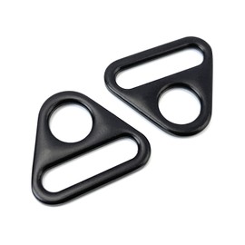 VersaKits 8 Pcs Triangle Rings Heavy Duty 2 Inch Matte Black Metal Triangle Buckles D Rings Connection Point for Strap Belt Purse Bag Dog Collars Sewing