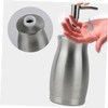 BUGUUYO Manual Liquid Soap Dispenser Stainless Steel Shampoo Bottle for