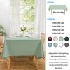 ATsense Tablecloth Mint Green Tablecloths Linen Look 100% Washed Cotton