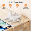 Flat Plug Power Bar with USB C, SMALLRT 6.5FT Flat