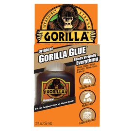 Gorilla Original - Pegamento de poliuretano impermeable, botella de 2 onzas, color marrón (paquete de 1)