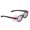 2 Pairs Safety Glasses Side Shields Large, Slip on Side
