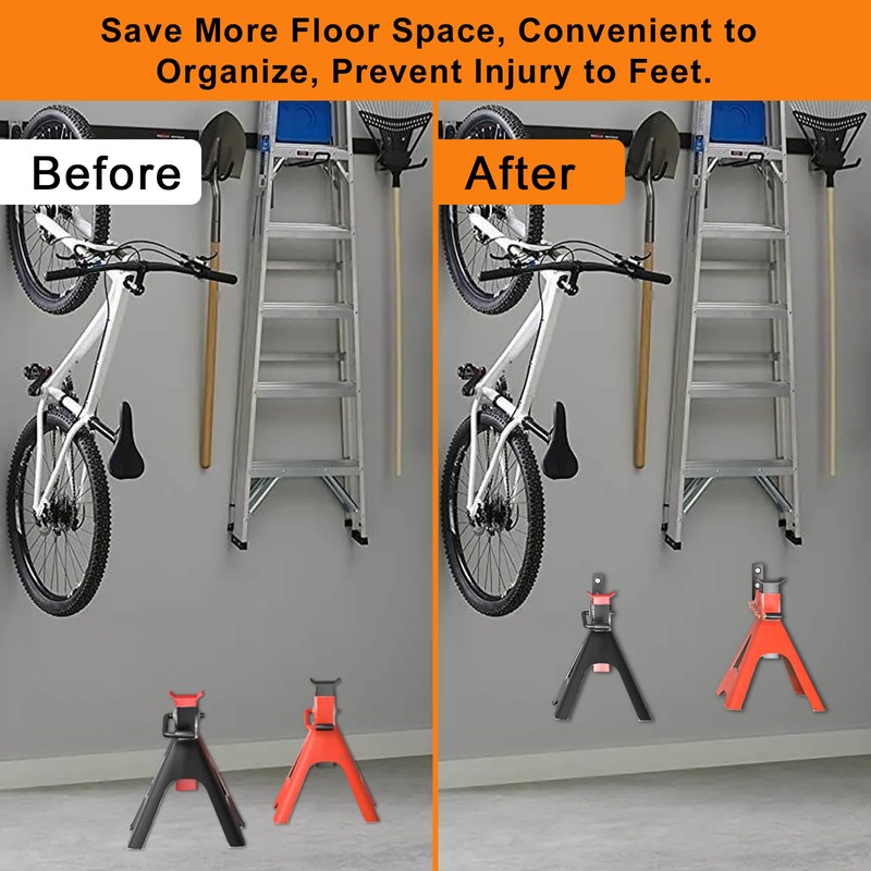 lcusepu 6 Pack Jack Stands Wall Mount Organizer, Car Jack