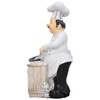 Chef Cooking Figurine Small Stereoscopic Art Ornament Resin Decoration Statue