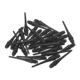 PATIKIL Plastic Dart Tips 2BA Thread, 30 Pack Soft Tip Dart Points Replacement Dart Accessories, Black
