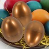 HEMOTON 10pcs Golden Plastic Easter Eggs, 2.95 Fillable Easter Eggs