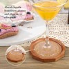 LiWiBet Wood Cork Coasters for Drinks Absorbent with Holder, 4.33in