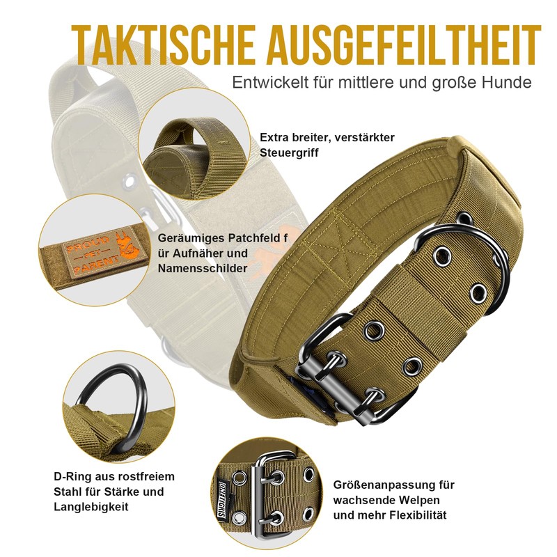 OneTigris Dog Collar 5 cm Wide