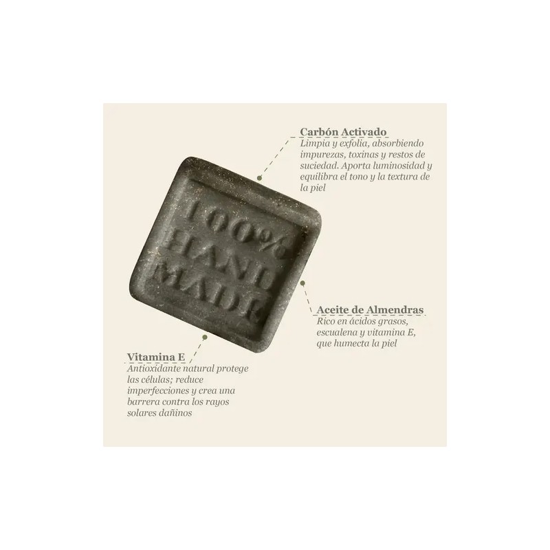 Jabón Facial Carbón Activado Antiacné Y Exfolia Matimati 45g