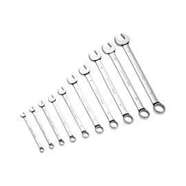 MAXPOWER 10-piece Metric Combination Wrench Set - up to 27mm Large Commercial Grade Drop Forged Spanners in a Roll-up Pouch