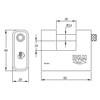 IFAM Safety padlock armoured series, steel sheath, U-shape, high degree