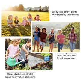 No Buckle Stretch Belt for Child Boys Girls Buckle Free Kids Belt Buckleless for Pants Jeans, Black,Waist Size Below 24 Inches