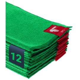 DKE Cleaning Cloths, Pack of 12, with Labelling, Cleaning Cloths, Absorbent Dusters, Cleaning Cloths, Cleaning Cloths, Window Cleaning Cloths, Streak-Free Cleaning, Machine Washable