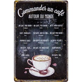 30 x 20 cm Weatherproof Coffee Café Tin Sign, Speciality Recipe, Decorative Overview Wall Sign, Kitchen Sign, Coffee House Culture