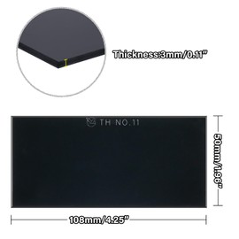 Qimoo 4 Pack Shade 11 Welding Lens, 2" x 4.25" Welding Helmet Replacement Welding Lens 3mm Thickness Welding Shade 11 Lens for 75A-200A Arc Work