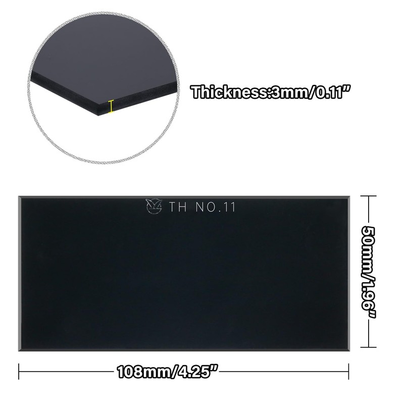 Qimoo 4 Pack Shade 11 Welding Lens, 2" x 4.25"