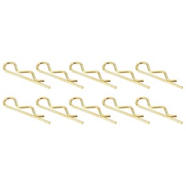 uxcell 10Pcs 5mmx100mm Zinc-Plated Carbon Steel R Shaped Spring Cotter Pins, R Clips Cotter Pin Spring Fastener for Household Appliances, Sports Equipment, Car Mechanics Repair (Colored)