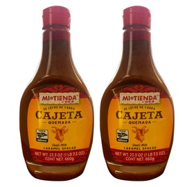 Mi Tienda Cajeta Quemada Sauce/Spread with Real Goat Milk, Squeezable Bottle (Quemada 2 Pack, 23.3oz)