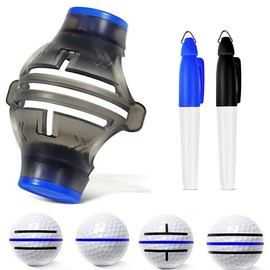 DvoFvint 360-Degree Golf Ball Marker，Golf Ball Alignment Marking Tool，Triple Line Golf Alignment ，Alignment Ball Marker Ball Marker，Golf Accessories With 2-Color Marker