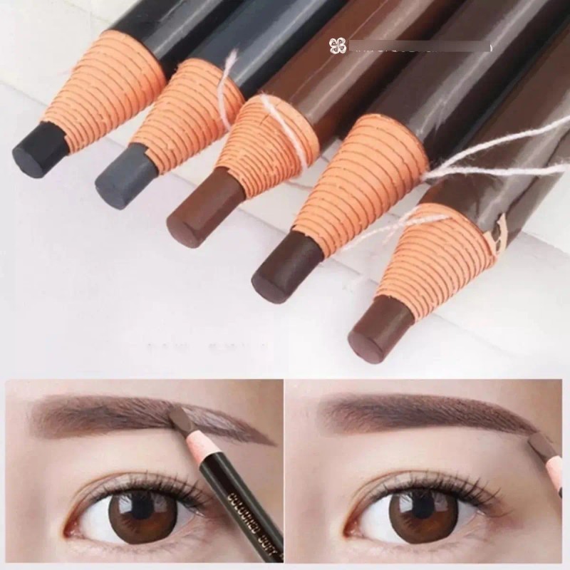 Lápiz Delineador Diseño Cejas + Brocha Doble Punta Kit 3pz
