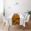 Oudain 6 Pcs 54" x 108" Kente White Plastic Tablecloths