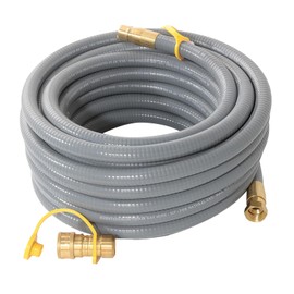 XCHQGC 35 FeeT 3/8 inch Natural Gas Hose with Quick Connect Fittings, Natural Gas Hose fit for BBQs、 Grills, Pizza Ovens, Patio Heater and More NG/Propane Appliance