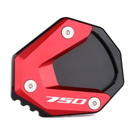 Modeer Stand Pad for H.onda CB 750 Hor.net 2023 2024 2025 XL 750 Transalp 2023 2024 2025 Motorcycle CNC Side Stand Enlarge Extension Pad 750 Accessories (Red)