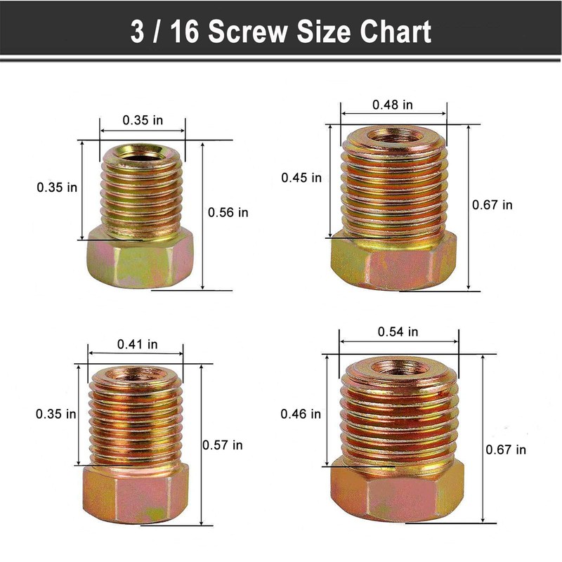 Muhize Brake Line Fitting Kit - 35 PCS Brake Line