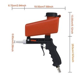Handheld Pneumatic Blasting Device Set, 90PSI Portable Gravity Sand Blaster, Adjustable Small Sand Blasting Machine Sandblasting Machine, Professional Car Body Repair Tool for Car Repair