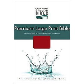 CEB Common English Premium Large Print Bible, Decotone Crimson Red