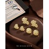 MUSECLOUD 3 Pairs 14K Gold Plated Nugget Earrings for Men