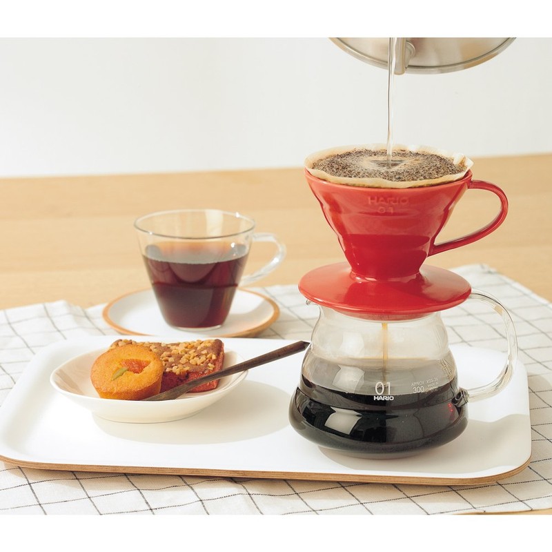 Hario V60 Ceramic V-Shaped Cone Coffee Dripper with Heat Retention,300