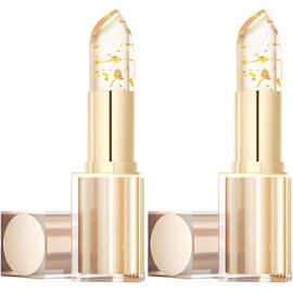 2 barras de labios transparentes que cambian de color, brillo brillante, resistente a la transferencia, barra labios hidratante que cambia color para mujeres, larga duración 24 horas