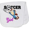 inktastic Soccer Girl Goalie Baby Burp Cloth White 26e37