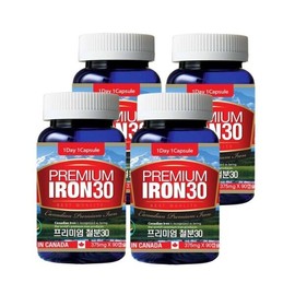 Tonglife Premium Iron 30 High-Content Capsules (4 bottles for 3 months) Iron - 1 bottle / 통라이프 프리미엄철분30 고함량캡슐 3개월분 4병 철분-1병