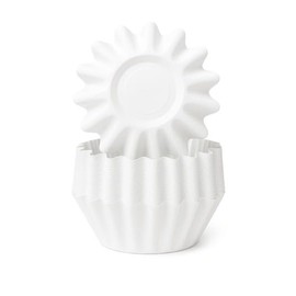 The Baked Studio Bloom Baking Cupcake Cases – Pack of 50 | Flower-Shaped Cupcake Liners | Premium Greaseproof Paper | Stylish Baking Cups for Cupcakes & Muffins (White)