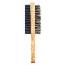 Cepillo de Madera Natural Doble Cara Cerdas Naturales. Cerdas suaves para brillo. Cerdas firmes para control y Masaje en el Cuero Cabelludo. Cepillo p