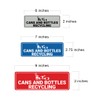 Signs ByLITA Standard Cans and Bottles Recycling Sign (Black Gold)